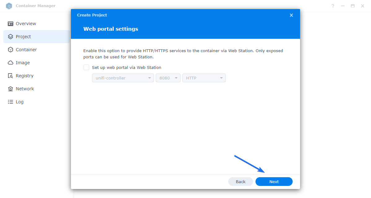 How to install UniFi Controller on a Synology NAS using Docker Manager