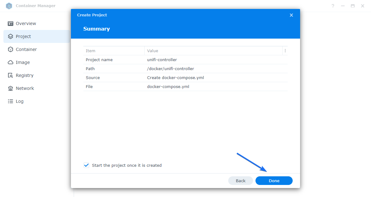 How to install UniFi Controller on a Synology NAS using Docker Manager