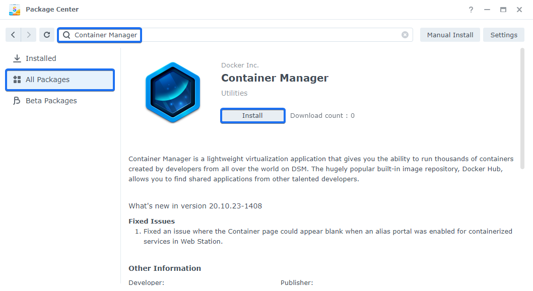 How to install UniFi Controller on a Synology NAS using Docker Manager